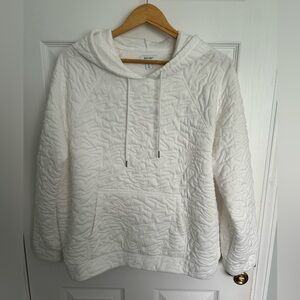 White Nine West quilted hoodie